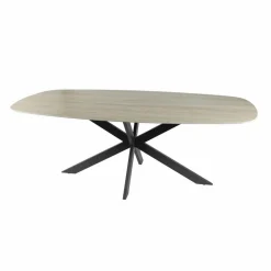 Ovale Eettafel Romano Keramiek in Travertin-look 180 x 90cm - Loft24.nl