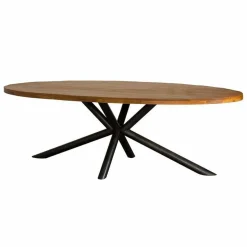 Ovale Eettafel Selva Mangohout 240cm Naturel - Loft24.nl