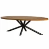 Ovale Eettafel Selva Mangohout 220cm Naturel - Loft24.nl