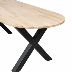 Ovale Eettafel Tablo met X-poot, 220 x 90cm - Loft24.nl