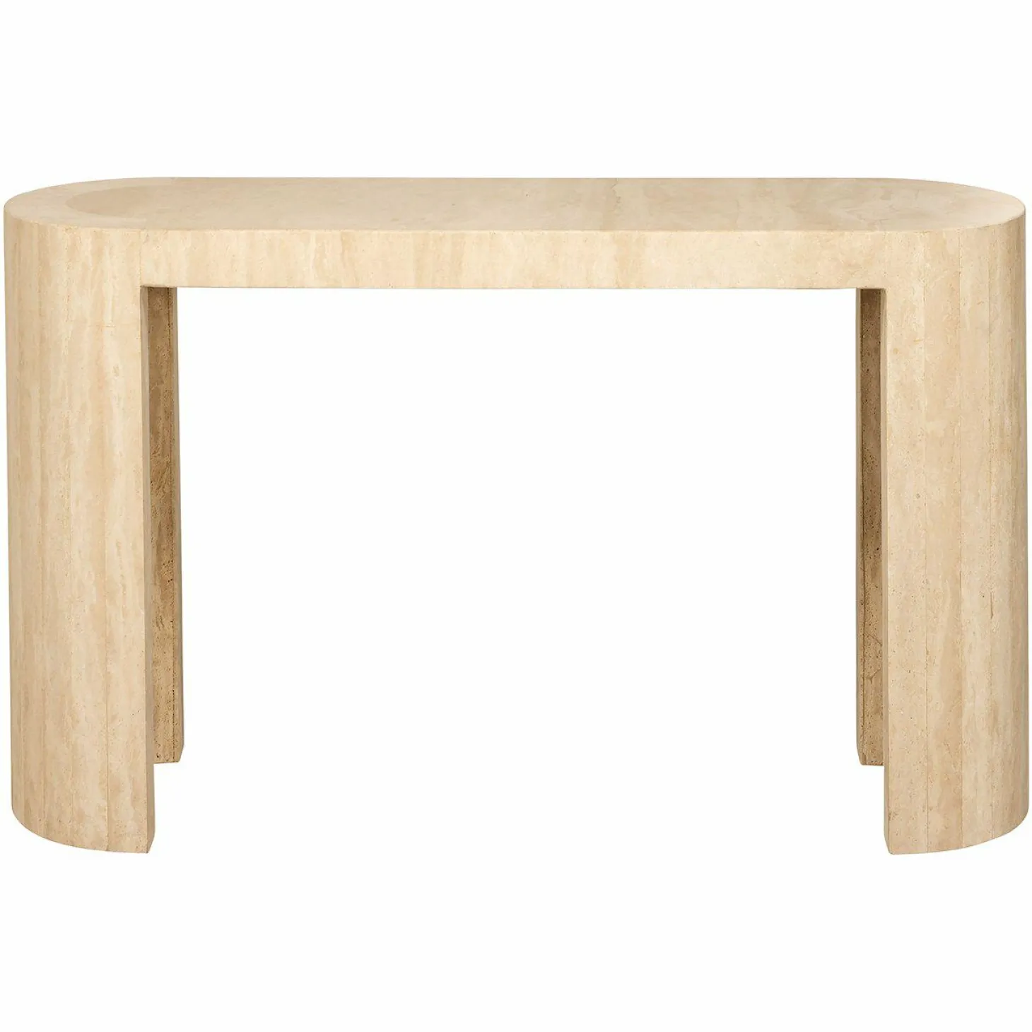 Ovale Sidetable Biltmore Travertin - 140 cm - Loft24.nl