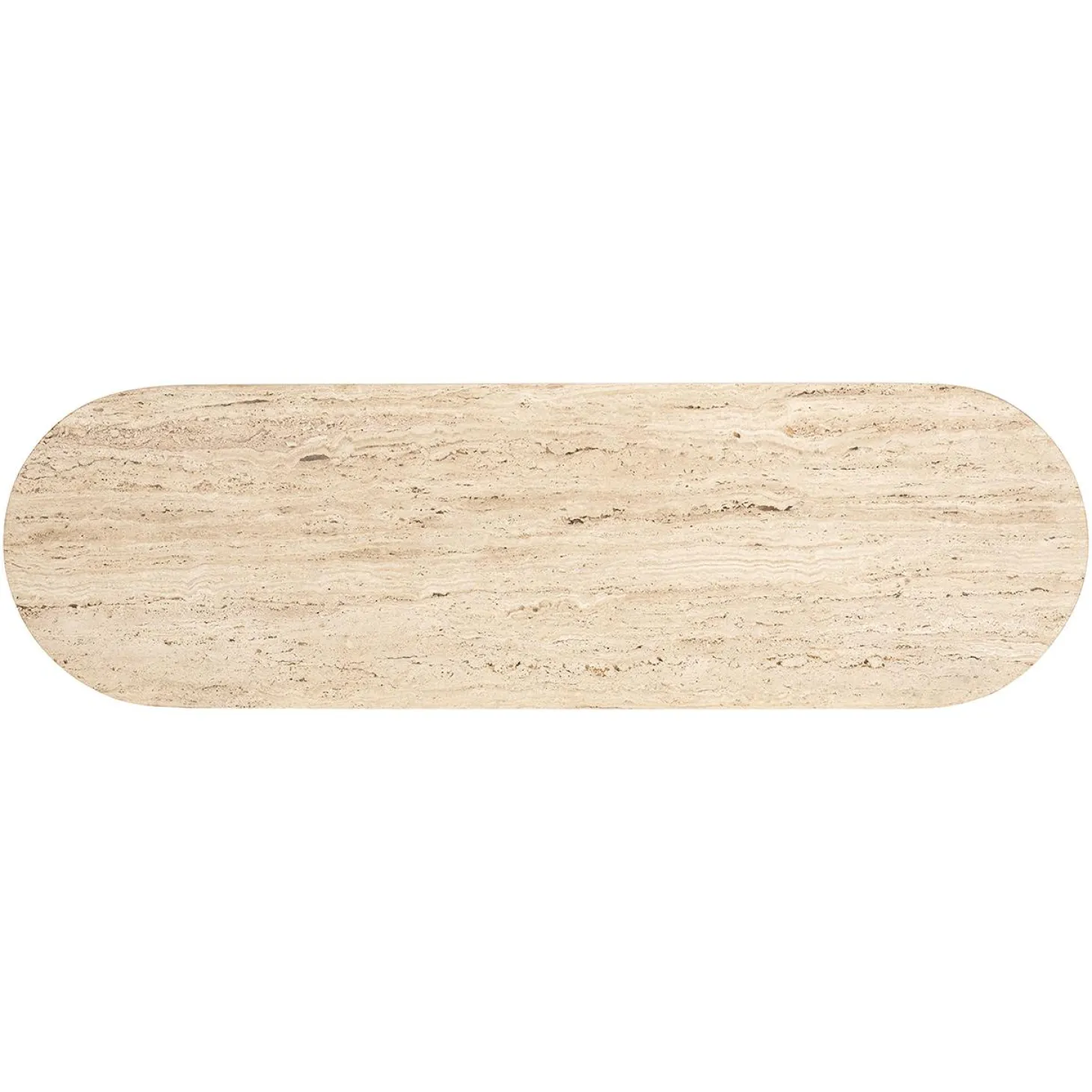Ovale Sidetable Hampton 150 cm - Bruin - Loft24.nl