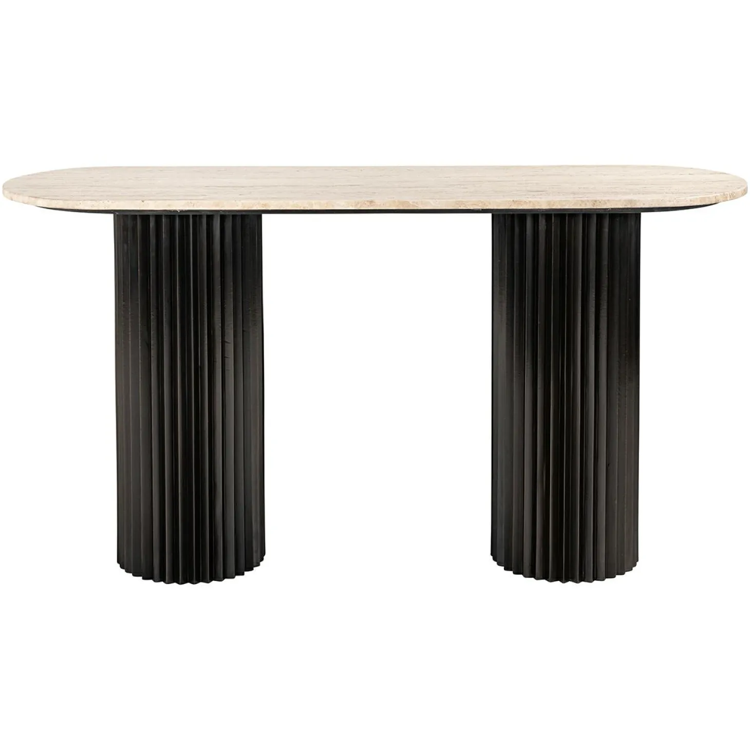 Ovale Sidetable Hampton 150 cm - Bruin - Loft24.nl