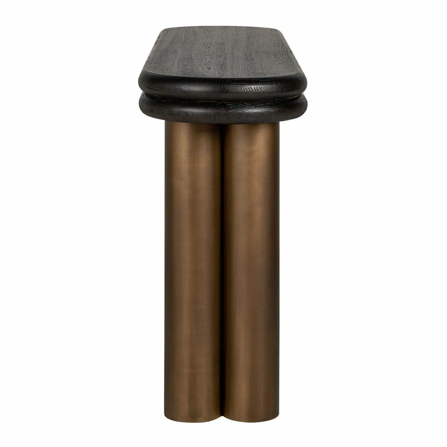 Ovale Sidetable Macaron 160 cm - Zwart rustiek - Loft24.nl