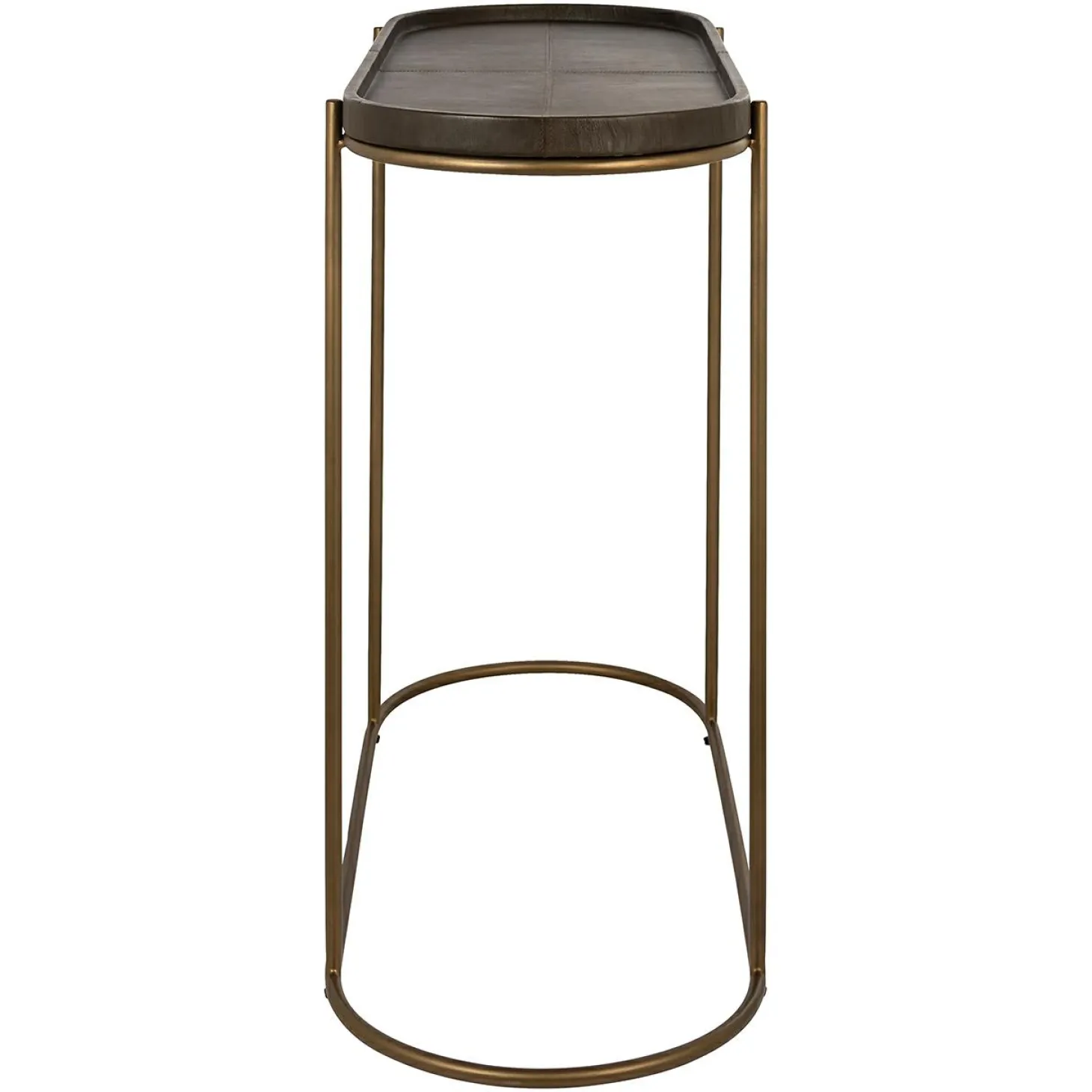 Ovale Sidetable Zillon Leder - 97 cm - Loft24.nl