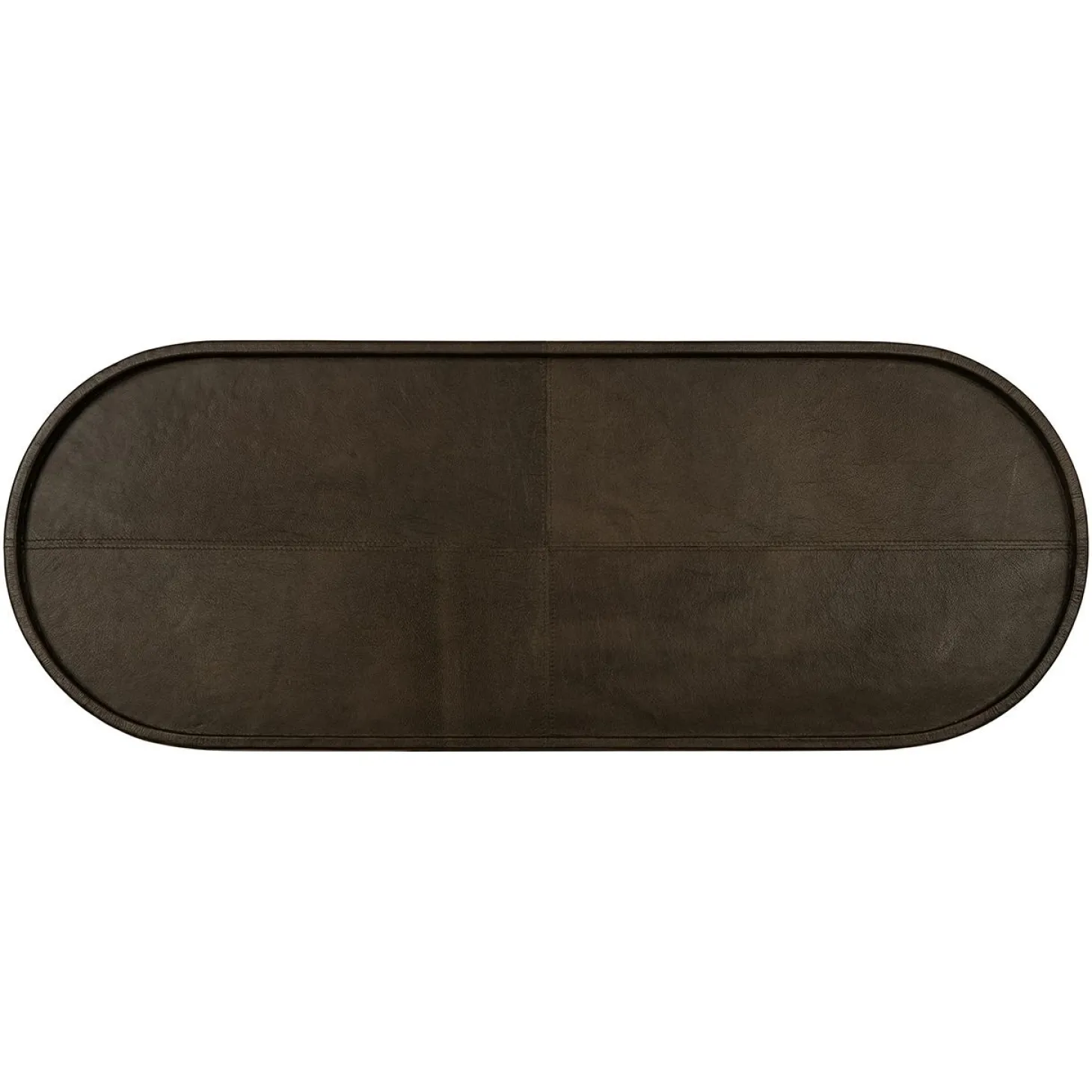 Ovale Sidetable Zillon Leder - 97 cm - Loft24.nl