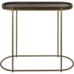 Ovale Sidetable Zillon Leder - 97 cm - Loft24.nl
