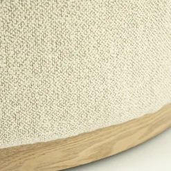 Poef Avah Bouclé 80cm - Beige - Loft24.nl