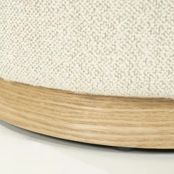 Poef Avah Bouclé 41cm - Beige - Loft24.nl