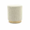 Poef Avah Bouclé 41cm - Taupe - Loft24.nl