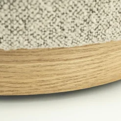 Poef Avah Bouclé 41cm - Taupe - Loft24.nl
