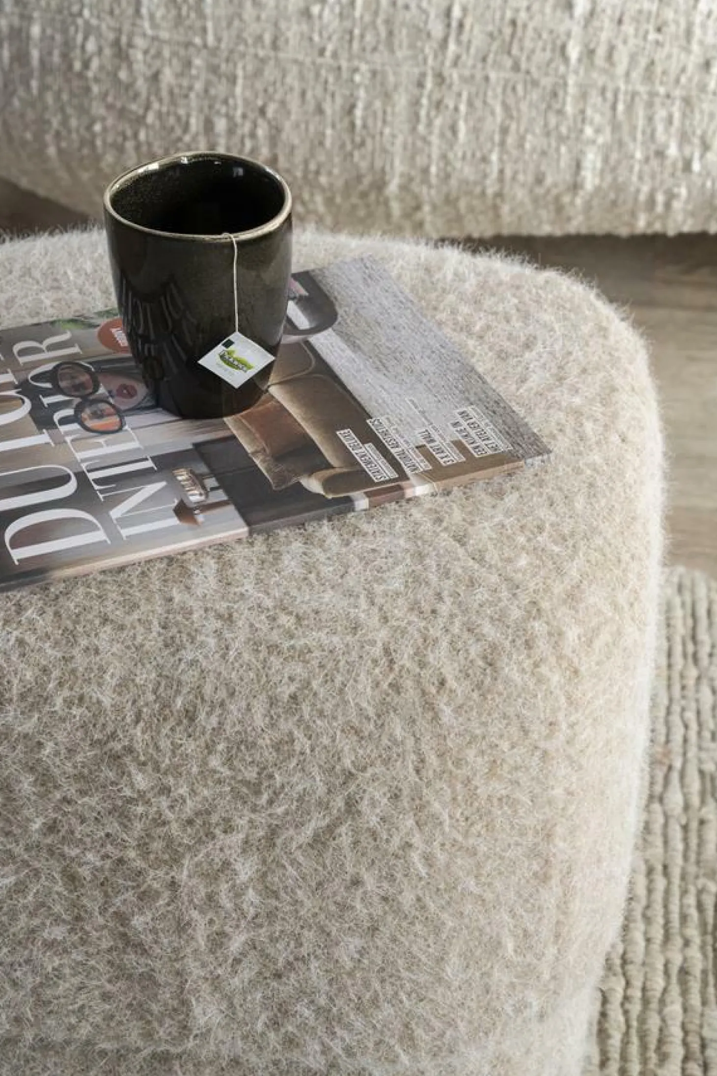 Poef Kelso - taupe - Loft24.nl