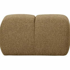 Poef Mojo 45x84x64cm Bouclé Geel/Bruin - Loft24.nl