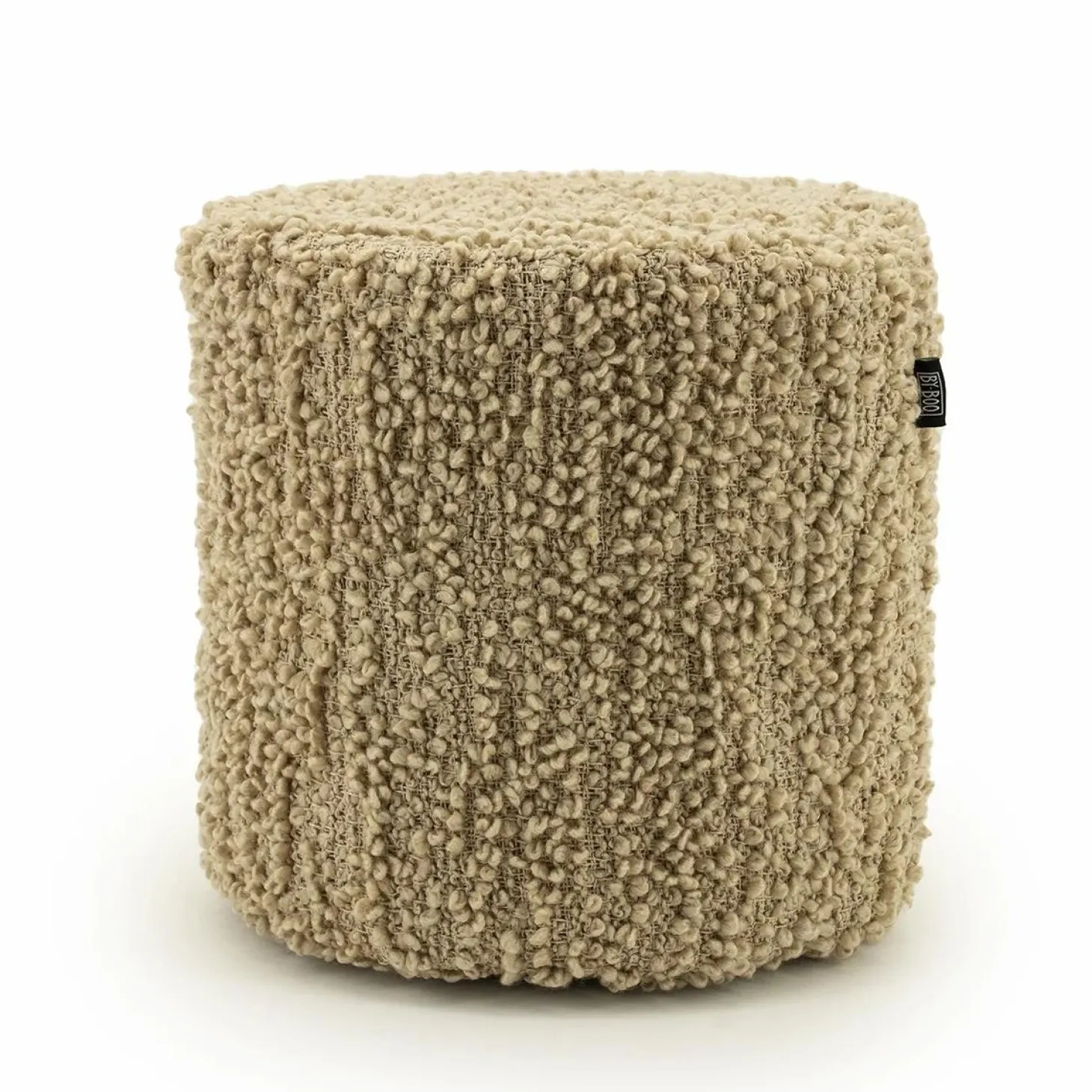 Poef Vista Grof Bouclé 40 x 40 cm - Beige - Loft24.nl