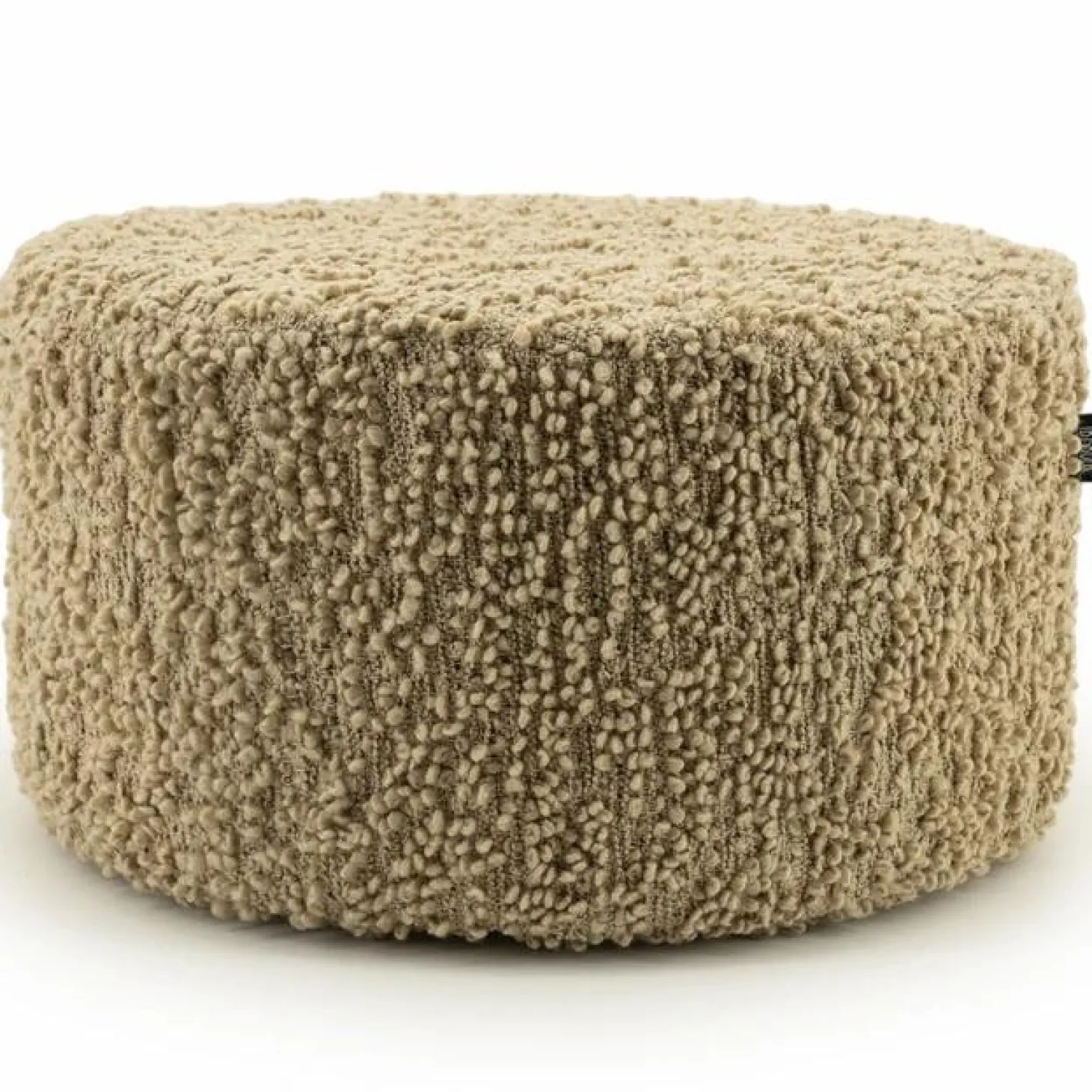 Poef Vista Grof Bouclé 60 x 60 cm - Beige - Loft24.nl