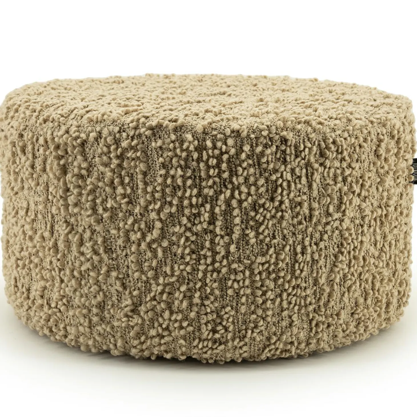 Poef Vista Grof Bouclé 60 x 60 cm - Beige - Loft24.nl