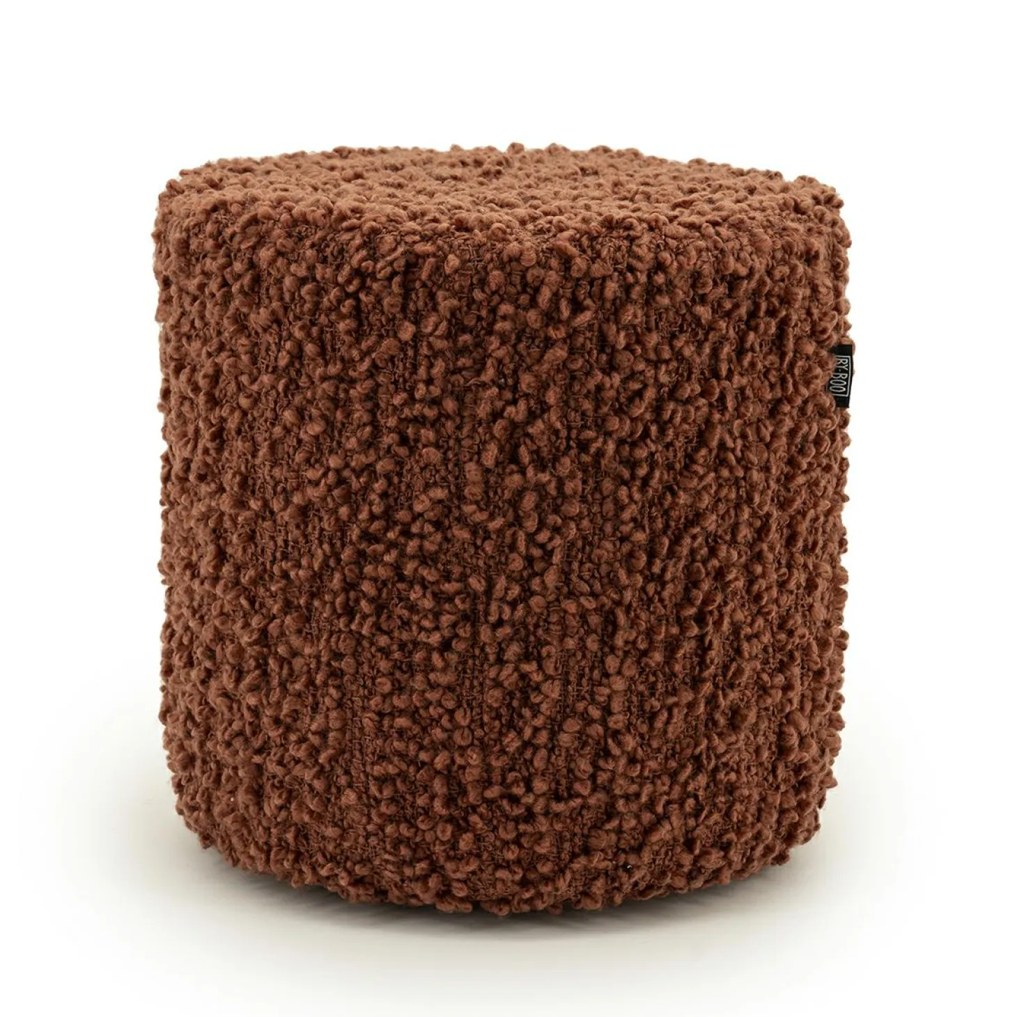 Poef Vista Grof Bouclé 40 x 40 cm - Terracotta - Loft24.nl