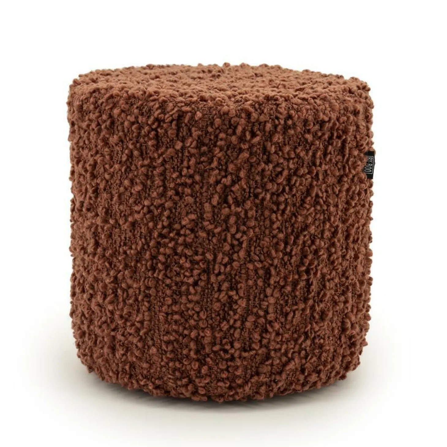 Poef Vista Grof Bouclé 40 x 40 cm - Terracotta - Loft24.nl