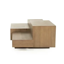 Rechte Salontafel Quinten - bruin 140 x 75 cm - Loft24.nl