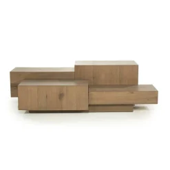 Rechte Salontafel Quinten - bruin 140 x 75 cm - Loft24.nl