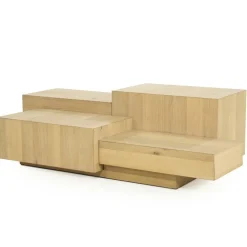 Rechte Salontafel Quinten - naturel 140 x 75 cm - Loft24.nl