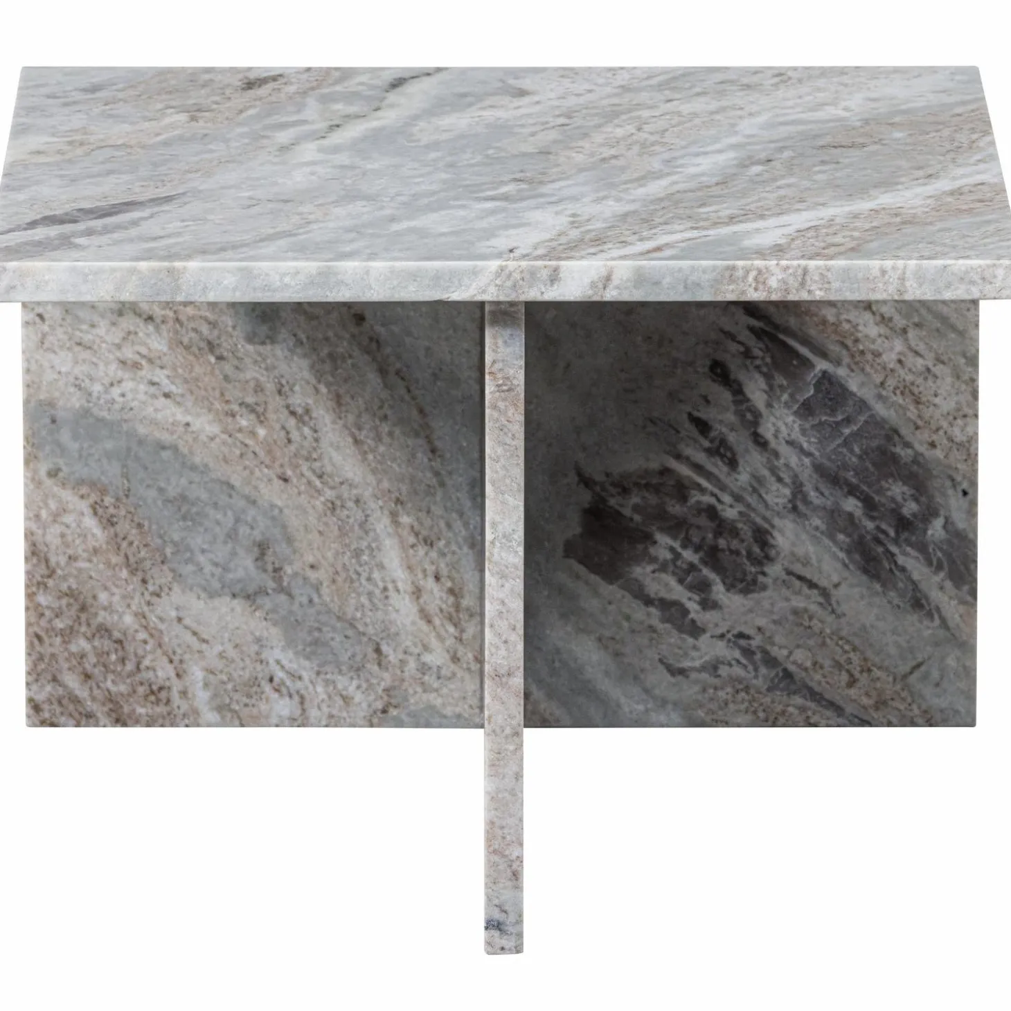 Rechthoekige Bijzettafel Xhail Marmer 50 x 50cm - Loft24.nl