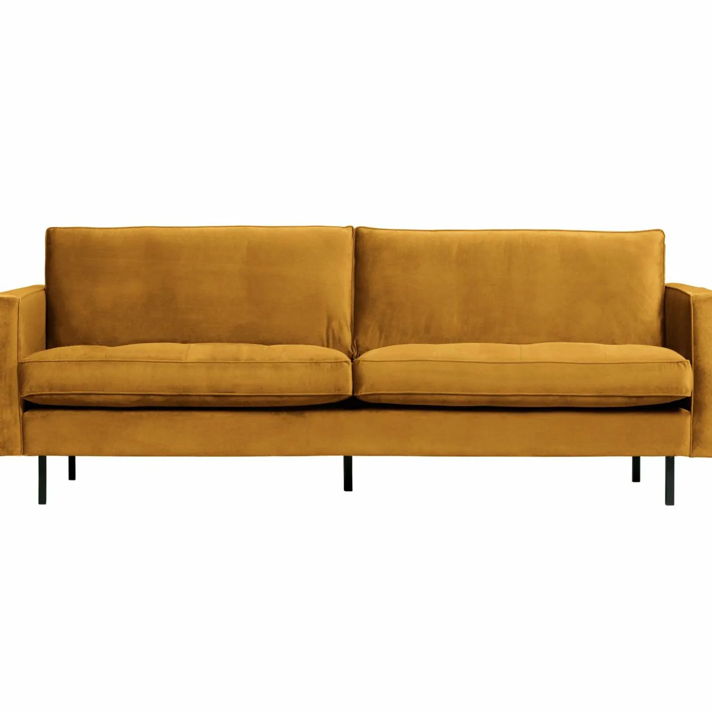 Rodeo classic bank 2,5-zits velvet oker - Loft24.nl