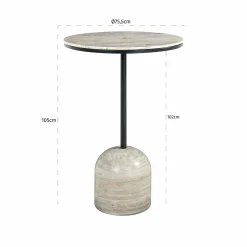 Ronde Bartafel Duncan Marmer - Ø75 cm - Loft24.nl