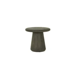 Ronde Bijzettafel Asti Mangohout kleur Olijfbruin - Loft24.nl