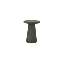 Ronde Bijzettafel Asti Mangohout kleur Olijfbruin - Loft24.nl