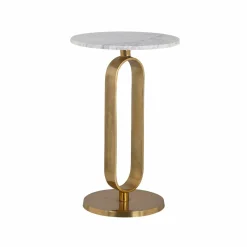 Ronde Bijzettafel Celine Marmer - Ø40 cm - Loft24.nl