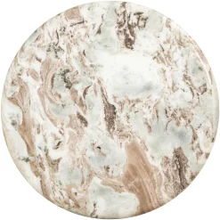 Ronde Bijzettafel Coronel Marmer Ø50 cm - Beige - Loft24.nl