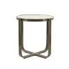 Ronde Bijzettafel Groovy Glas 43cm - Bruin - Loft24.nl