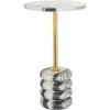 Ronde Bijzettafel Isolde Marmer - Ø34 cm - Loft24.nl