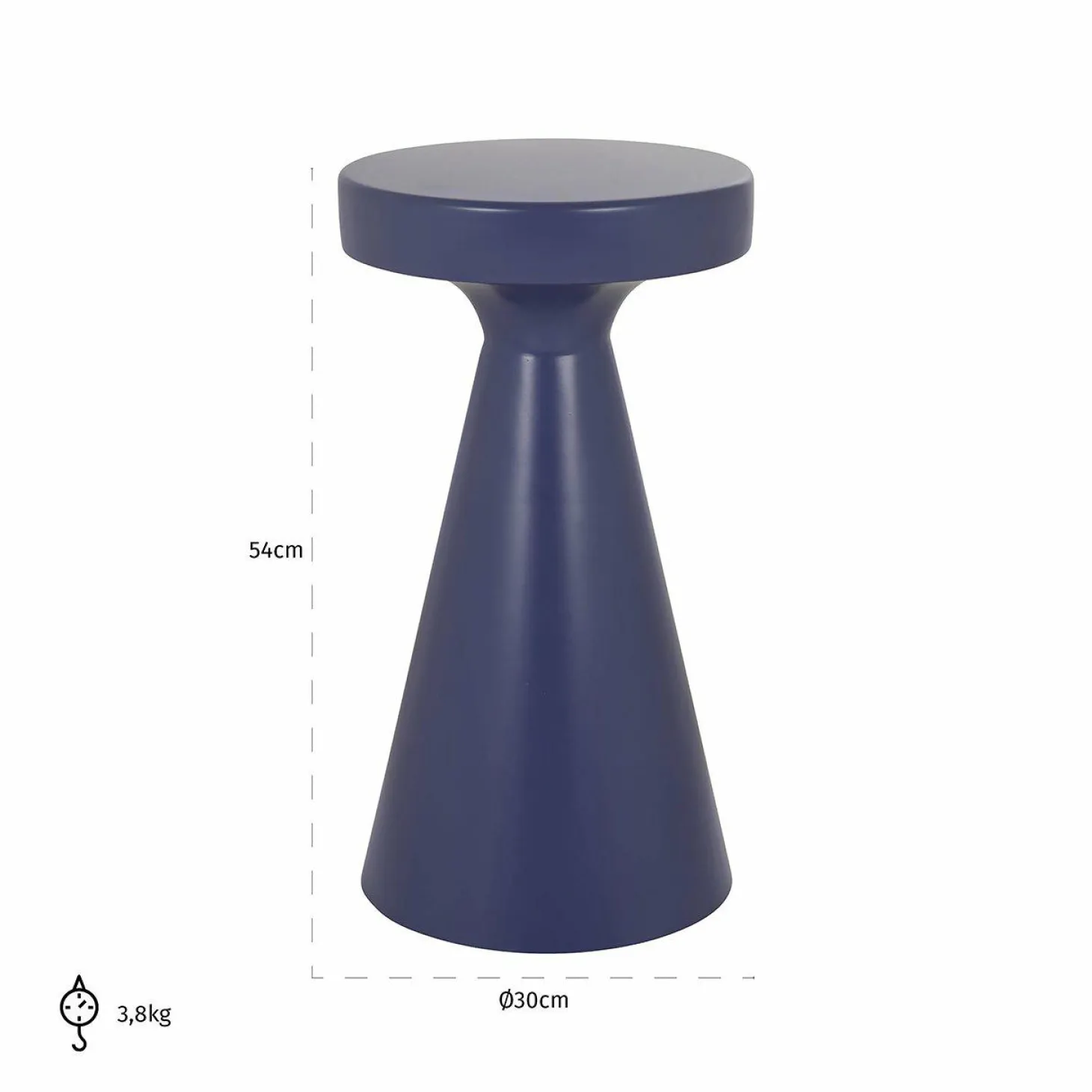Ronde Bijzettafel Kimble 53 cm hoog - Paars - Loft24.nl