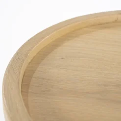 Ronde Bijzettafel Leia Eikenhout 46cm - Naturel - Loft24.nl