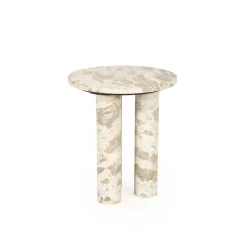 Ronde Bijzettafel Marmo Marmer 40cm - Loft24.nl
