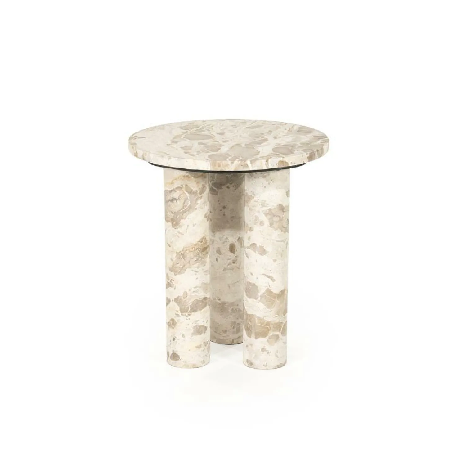 Ronde Bijzettafel Marmo Marmer 40cm - Loft24.nl