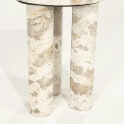 Ronde Bijzettafel Marmo Marmer 40cm - Loft24.nl