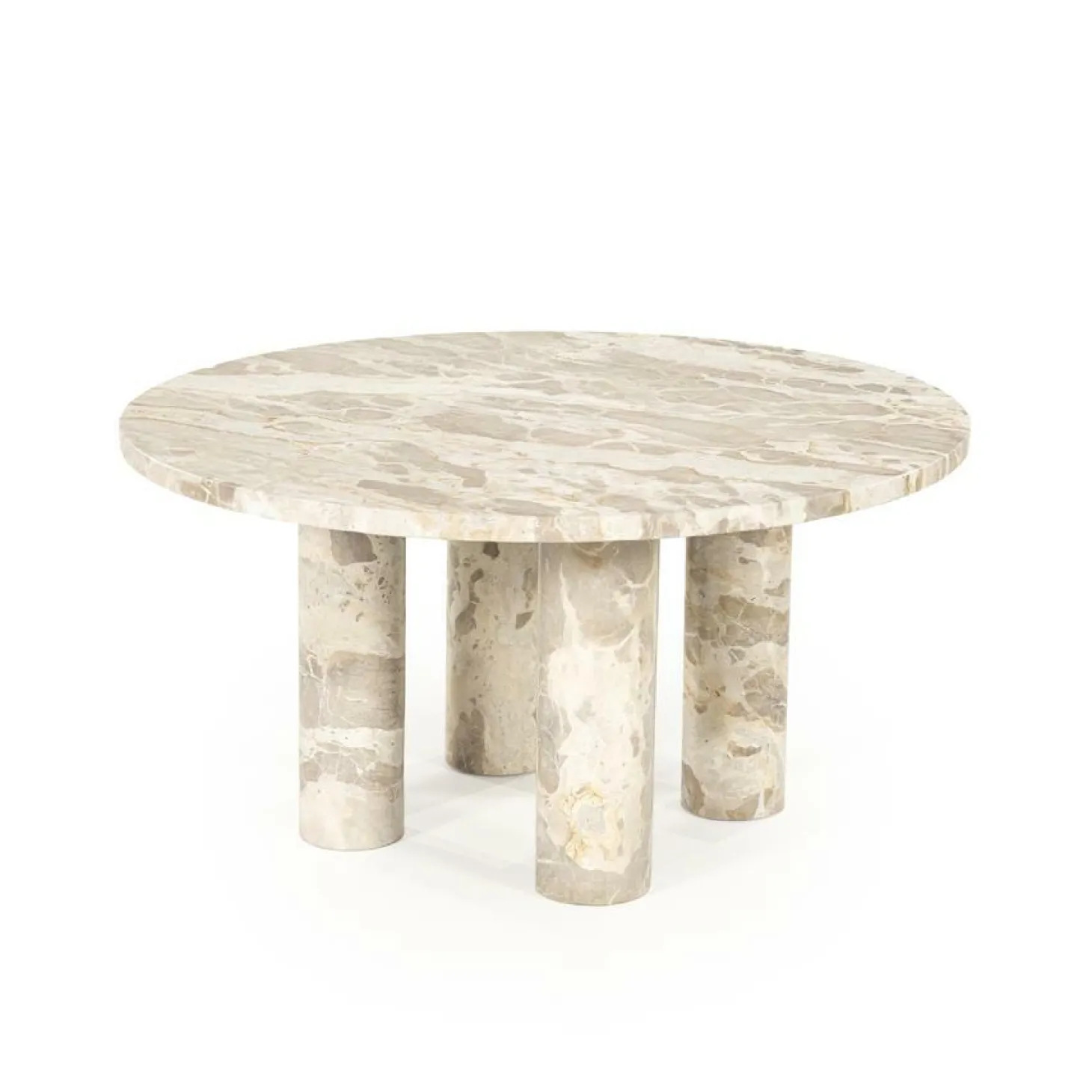 Ronde Bijzettafel Marmo Marmer 70cm - Loft24.nl