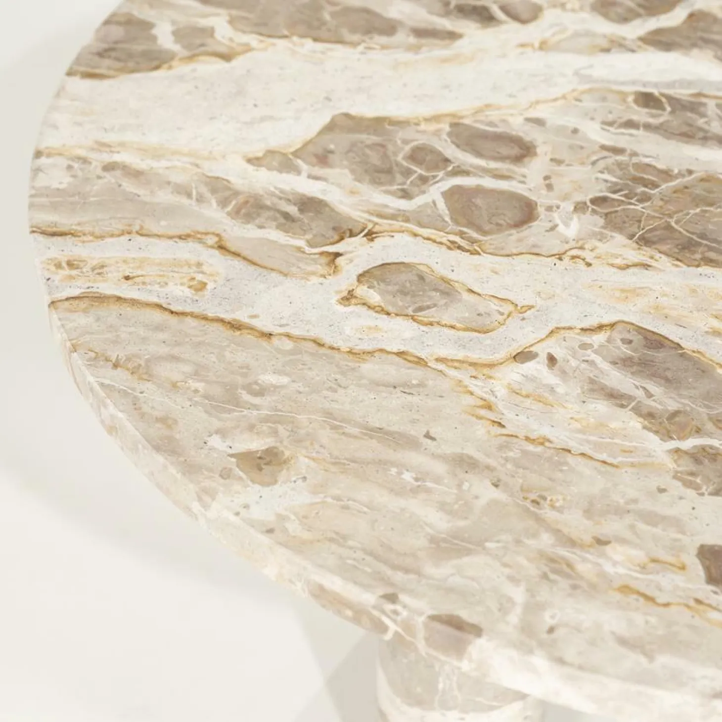 Ronde Bijzettafel Marmo Marmer 70cm - Loft24.nl
