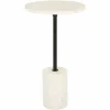 Ronde Bijzettafel Misty Marmer - Ø30 cm - Loft24.nl