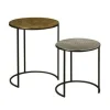 Ronde Bijzettafel Renew Iron set van 2 stuks - Meerkleurig - Loft24.nl