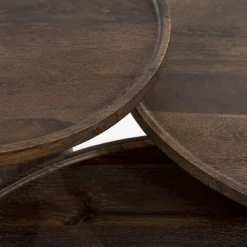 Ronde Bijzettafel Ron Mangohout - Bruin - Loft24.nl