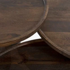 Ronde Bijzettafel Ron Mangohout - Bruin - Loft24.nl