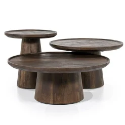 Ronde Bijzettafel Ron Mangohout - Bruin - Loft24.nl