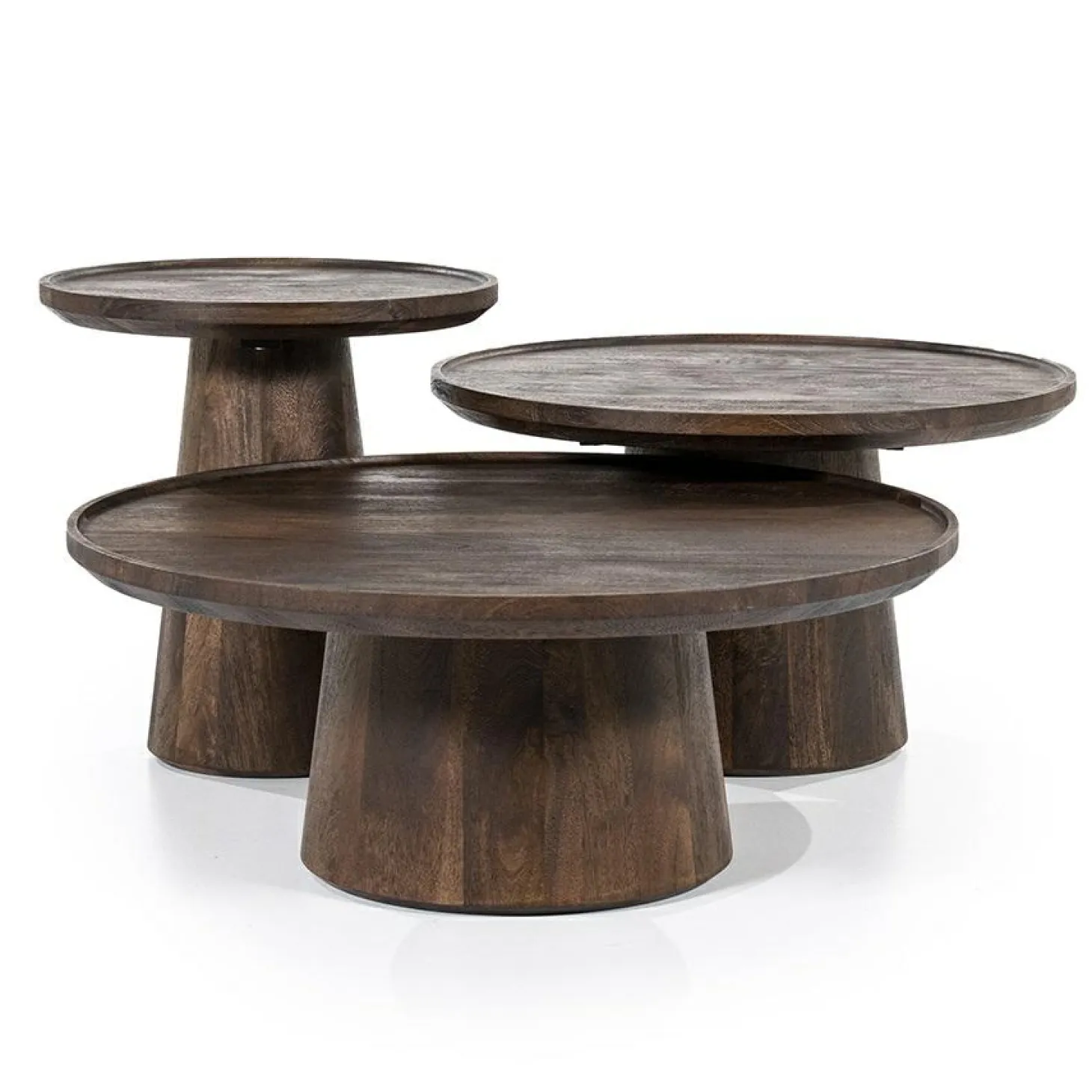 Ronde Bijzettafel Ron Mangohout - Bruin - Loft24.nl
