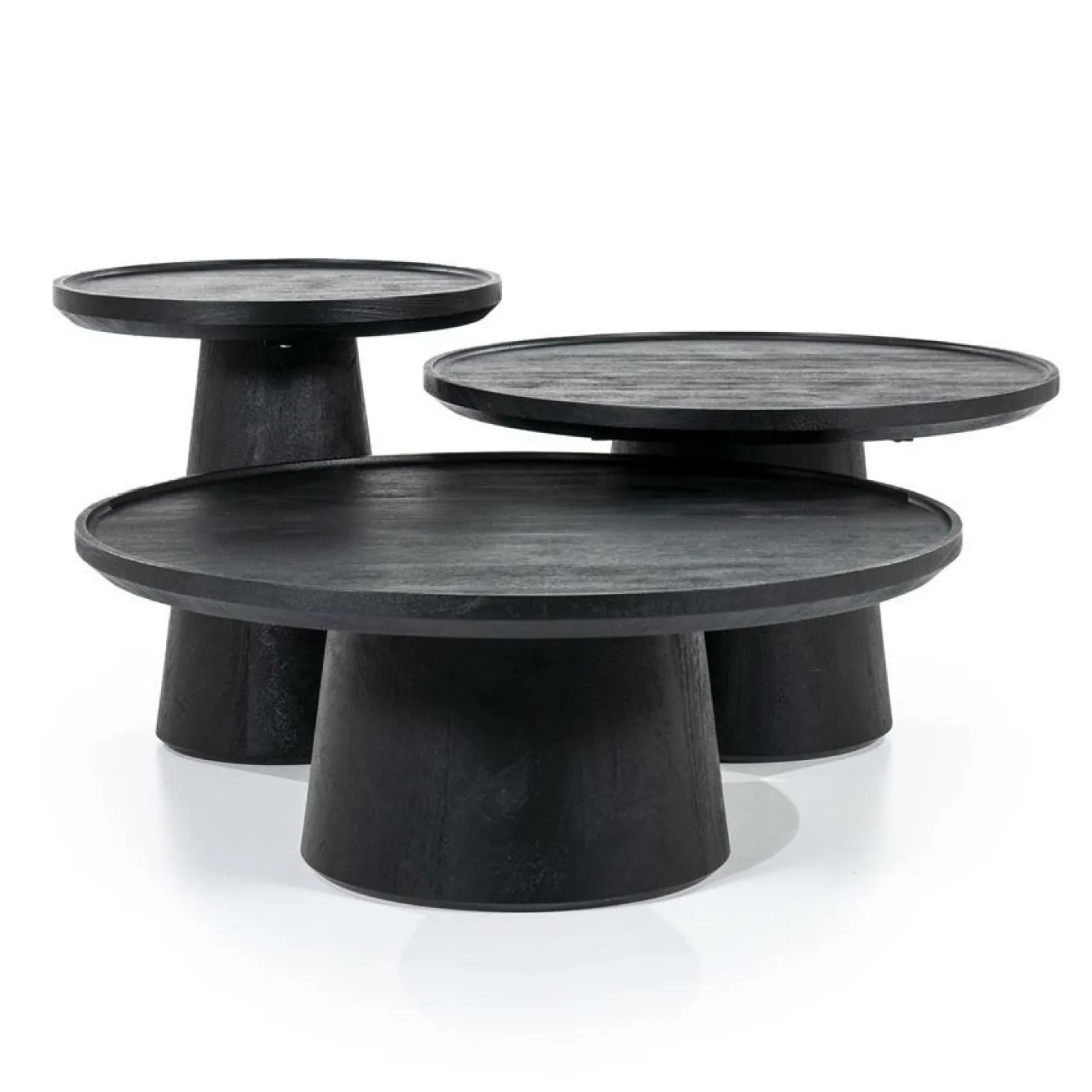 Ronde Bijzettafel Ron Mangohout - Zwart - Loft24.nl