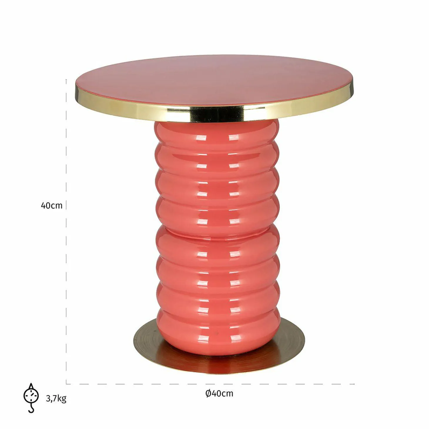 Ronde Bijzettafel Shirin - Ø40 cm - Loft24.nl