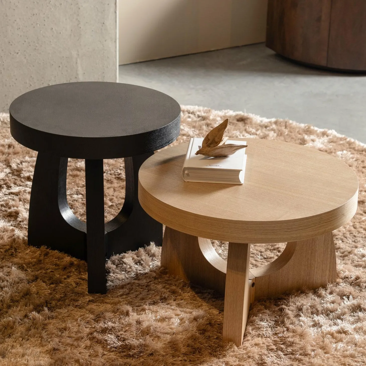 Ronde Bijzettafel Tala 45cm Zwart - Loft24.nl